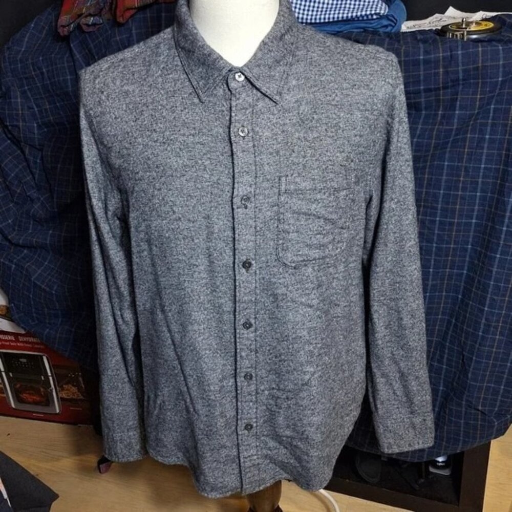 Outerknown Men's Jasper Transitional Flannel - Heather Grey - Medium